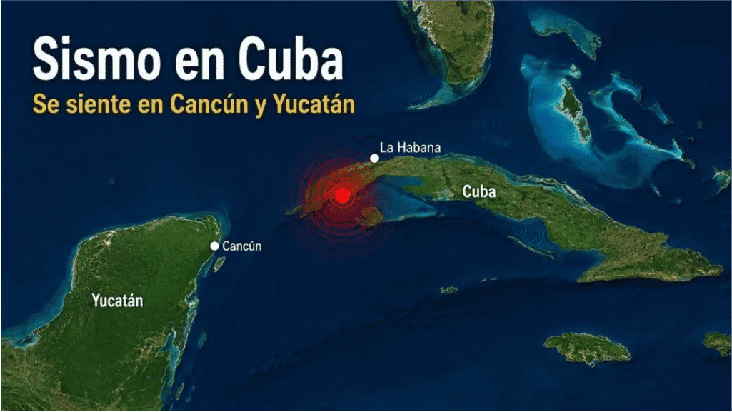 Terremoto frente a Cuba provoca temblores en la Península de Yucatán; evacúan edificios en Cancún